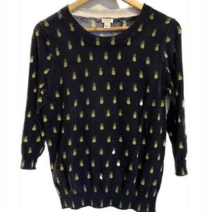 Navy Pineapple Sweater